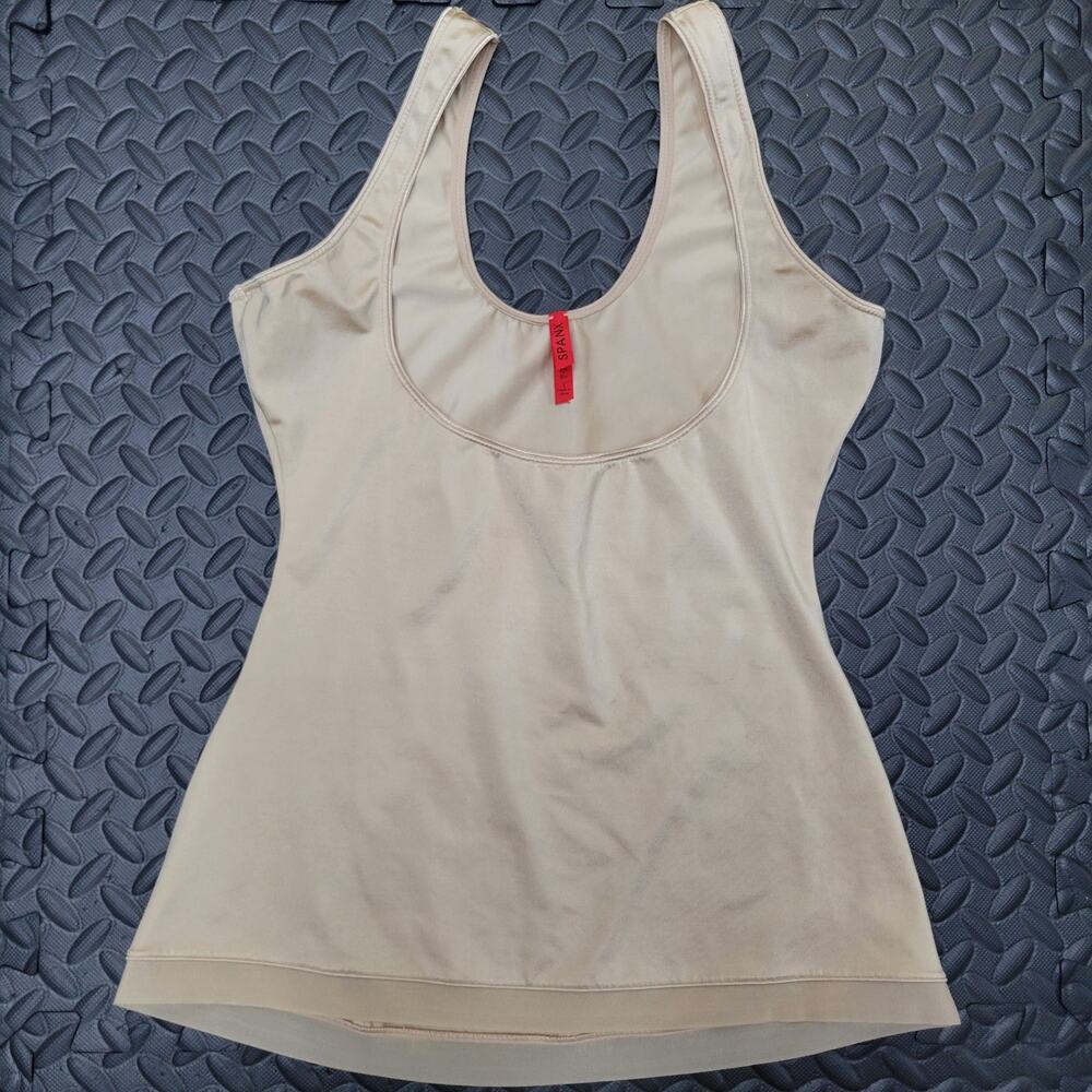 SPANX Women’s Large Beige Nude Shaping Tank Top Scoop Neck Compression